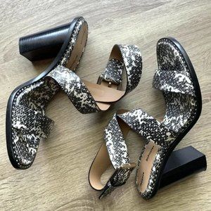 Proenza Schouler Snakeskin Ankle Wrap Heels
